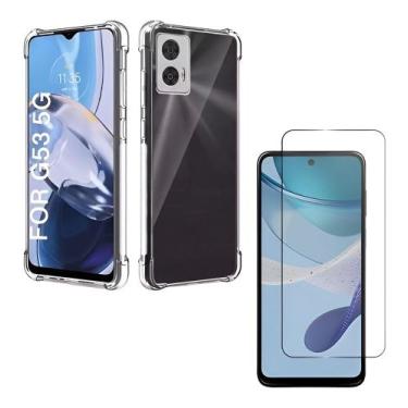 Imagem de Capa Capinha + Película 3D Para Motorola Moto G53 5g - NoBrand, Transp