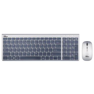 Imagem de Combo Mouse E Teclado Sem Fio Dr. Office, SDR-0302-G, USB, Cinza Metál