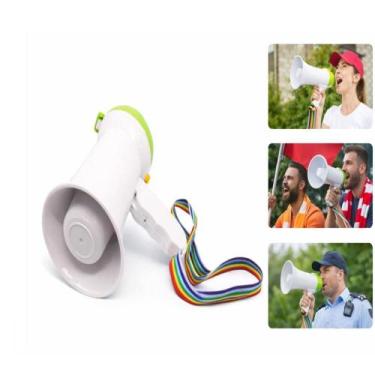 Imagem de Megafone portatil amplificador mini mao gravador sirene musical ajuste