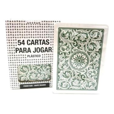 Imagem de Baralho Poker Truco De Plastico 54 Cartas Naipe Grande Azul - Copag