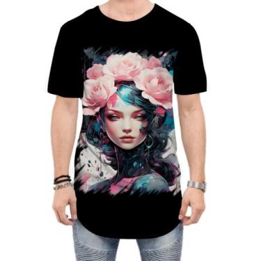 Imagem de Camiseta Longline Mulher de Rosas Paixão 15 - Kasubeck Store®, G