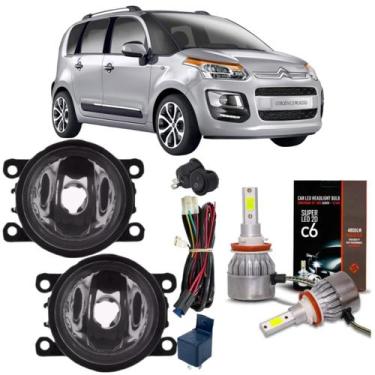 Imagem de Kit milha c3 picasso 2011 12 13 14 2015 + led 4800 lumens - BIBAS