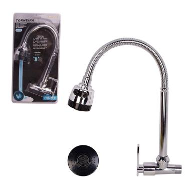 Imagem de Torneira Gourmet de Parede com Ducha Monocomando para Cozinha em Plástico ABS e Polipro...