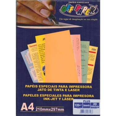 Imagem de Papel A4 Off Paper Plus 120 G-M2 para Impressão Jato de Tinta e Laser 210X297MM 20 Folh...