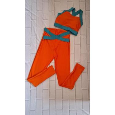 Imagem de Conjunto Fitness Calça Leg e Top Roupa de Treino Academia - PIJAMAS VI