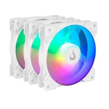 Imagem de Kit com 3 Ventoinhas Rise Mode X, 120mm, Led ARGB, Branco - RM-XLD-02-ARGB-Unissex