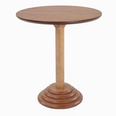 Imagem de Mesa Bistrô Nina Redonda Nacional Móveis 96 cm (Altura) Base e Tampo em Madeira Cor Amê...