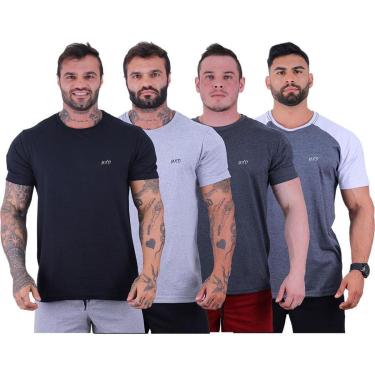 Imagem de Kit 4 Camiseta Tradicional Masculina MXD Concei Grife Básico Cor:;Tamanho:G;Gênero:Masc...