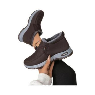 Imagem de Botas De Neve Casuais Masculinas Leves E Antiderrapantes Com Forro De 