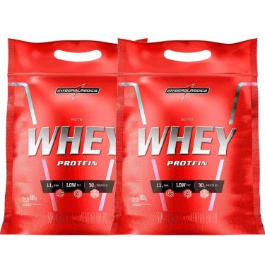 Imagem de Combo 2x Suplemento em Pó Nutri Whey Protein Para Ganho de Peso Cookie 900g Refil - Int...