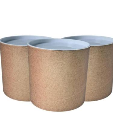Imagem de 30 Tubo Lata 10x10 kraft Papelão Tampa colorida centro de mesa decoraç