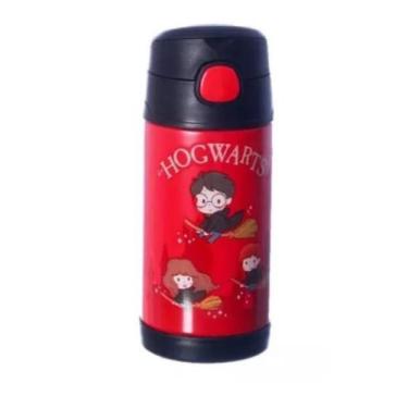 Imagem de Garrafa Infantil Click Canudo Hogwarts Harry Potter 300ml - Zona Criat