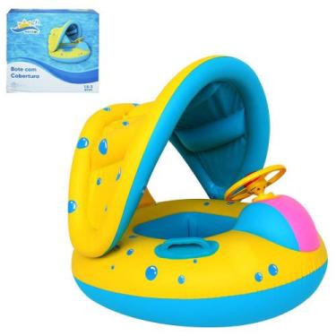 Imagem de Bote Boia Fralda Com Cobertura Assento E Volante Infantil - Ark Toys