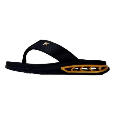 Imagem de Chinelo kenner rakka kids infantil menino   dvz, Preto, Dourado, 27/8