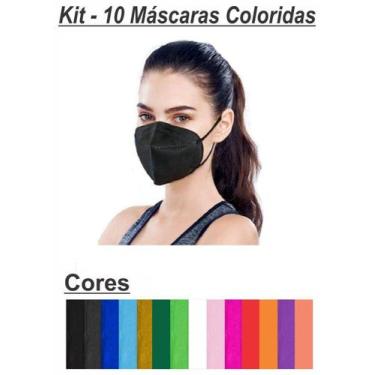 Imagem de Máscara KN95 Colorida com Filtro - Pff2 - N95 ( 10 Uni ) - Face Mask