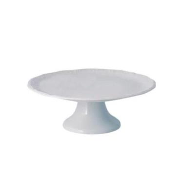 Imagem de Prato para bolo com pé em porcelana Schmidt Pomedore 27x10cm