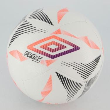 Imagem de Bola Umbro Pro 5 Futsal Branca e Laranja, 04