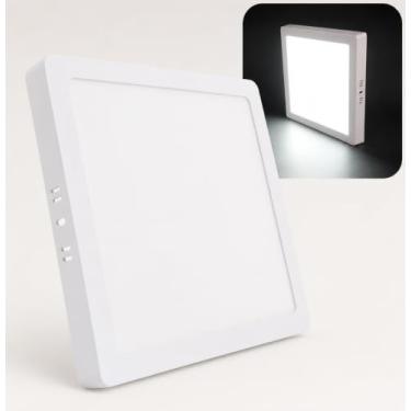 Imagem de Plafon Painel LED Sobrepor 18W Quadrado Slim 20x20cm 6500K Branco Frio