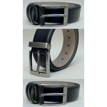 Imagem de Cinto Masculino Couro Legítimo Preto - Congratulations Store