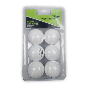 Imagem de Kit Bola Tênis de Mesa Penalty XXIII C/6 Branco, UN, Branco, Unissex