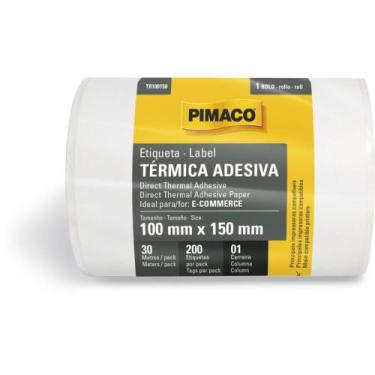 Imagem de Etiqueta Adesiva Termica 100MMX150MM C/200 ETIQ Rolo - Pimaco