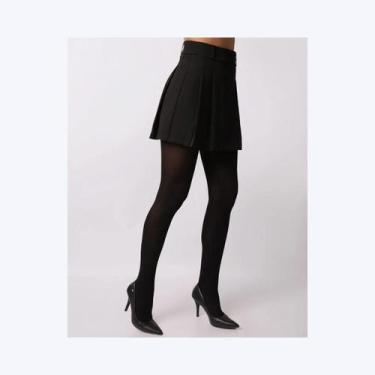 Imagem de Meia Calça Elastano Opaca Selene Fio 80 Adulto Feminino, Preto, M