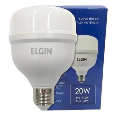 Imagem de Kit 20 Lâmpada Led Bulbo 20w E27 6500k Branco Frio Elgin Cor da luz Br