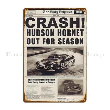 Imagem de Placa De Metal Crash Hudson Hornet, Pôster Obiaadylej, Impressão Para 