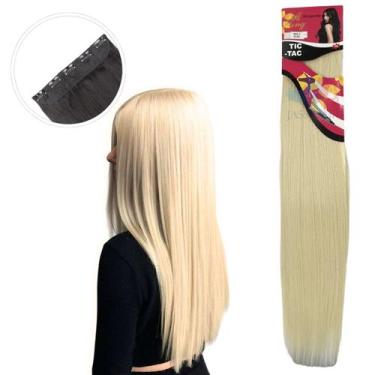 Imagem de Aplique Cabelo Tic-Tac Fibra Orgânica Weng 70 cm, LISO - loiro claro #