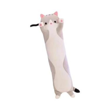 Imagem de Brinquedo De Pelúcia Gato Longo E Macio De 50cm, Almofada Engraçada Pa