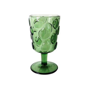 Imagem de Cj.6 Taças em Vidro c/Textura Bolhas Verde 260ml BTC