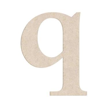 Imagem de Letra Decorativa de Madeira Q 30 cm em MDF sem Acabamento - Marca Próp