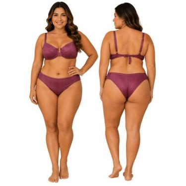 Imagem de Biquíni Feminino Plus Size de Aro Sem Bojo Com Calcinha BomBom e Fio D