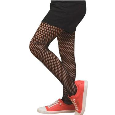 Imagem de Meia Calça Arrastão Infantil Selene 9220.001, Preto, M