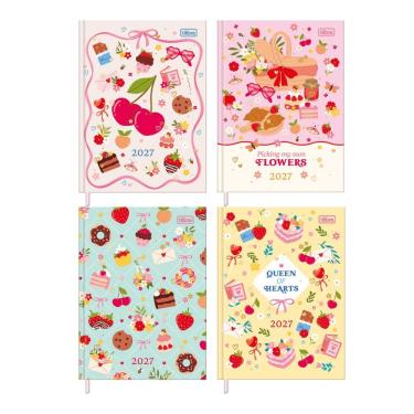 Imagem de Agenda Costurada Capa Dura Charme 2027 Tilibra 12,3X16,6 cm Capas Sortidas