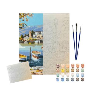 Imagem de Pintura Numerada Arte Terapia 40X50cm Verão Europeu - Sinoart, Arte Te