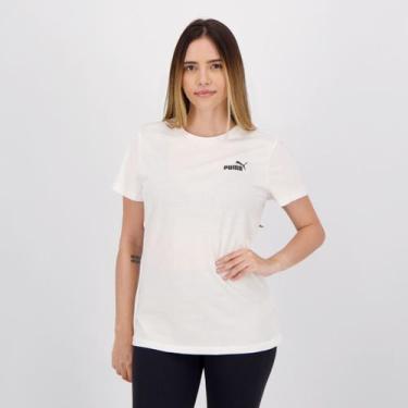 Imagem de Camiseta Puma Essential Small Logo Feminina Branca