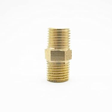 Imagem de 1/8 '1/4' 3/8 '1/2' 3/4 '1' BSP Macho Rosca de Latão Adaptador de Conector Acoplador de Bico Hex de Rosca Macho Para Água Combustível Gás, NO7