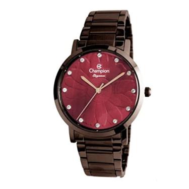 Imagem de Relógio CHAMPION feminino flor marrom CN25878V