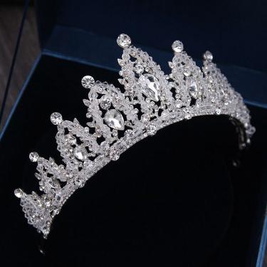 Imagem de Coroa Tiara Noiva Debutante Prata Luxo Promoção 007