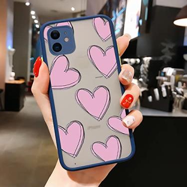 Imagem de Capa Love Pattern para Samsung Galaxy S10 S20 S21 S9 S8 A22 A03 Plus Lite 5G Capa para Celular Fosco à Prova de Choque, Azul Royal, GYKJAA376, para S20ULTRA