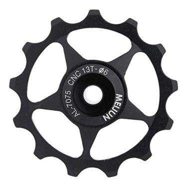 Imagem de Tbest 11T/13T Descarrilador Traseiro Roda Durável Liga de Alumínio Bering Mountain Bike Road Bike Roda Traseira Derailleur Pulley Gear Guide Pulley(13T-Preto)