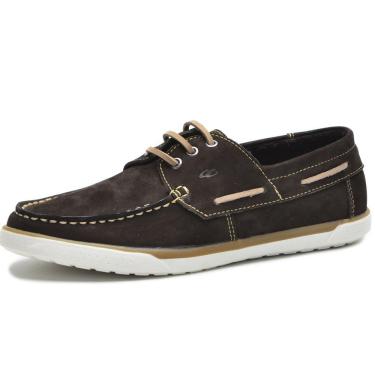 Imagem de Mocassim Dockside Couro Masculino Liso Tressê Leve