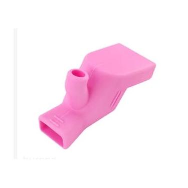 Imagem de Extensor de torneira Silicone Para Escovação Banheiros Bebes (Rosa)
