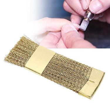 Imagem de Escova de limpeza de peças de arte de unhas, limpador de broca de fio de cobre para acessórios de manicure