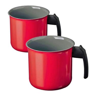 Imagem de Jogo Kit Canecão Fervedor Leiteira Antiaderente Cerâmica N03