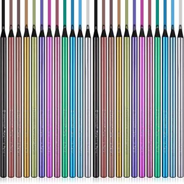 Imagem de Zhehao 24 lápis de cor metálicos para desenho de madeira, 12 cores sortidas, lápis de esboço, material escolar colorido, para desenho de arte, livro de colorir