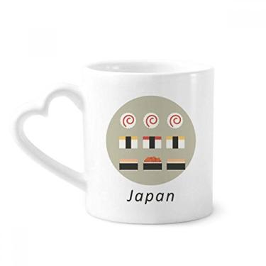 Imagem de Caneca de sushi tradicional japonesa local diferente caneca de café cerâmica copo de coração de vidro