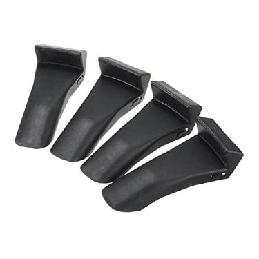 Imagem de Generic Conjunto de 4 peças de plástico preto inserções de fixação de mandíbula protetor de aro de roda para trocadores de pneus