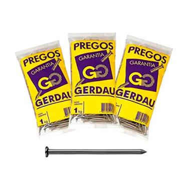 Imagem de Prego com cabeça 15 x 21 gerdau - pacote com 1 kg Pacote com 1 Kilo(s)